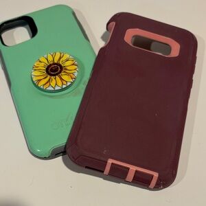 OtterBox Mint Green and Burgundy Phone Cases